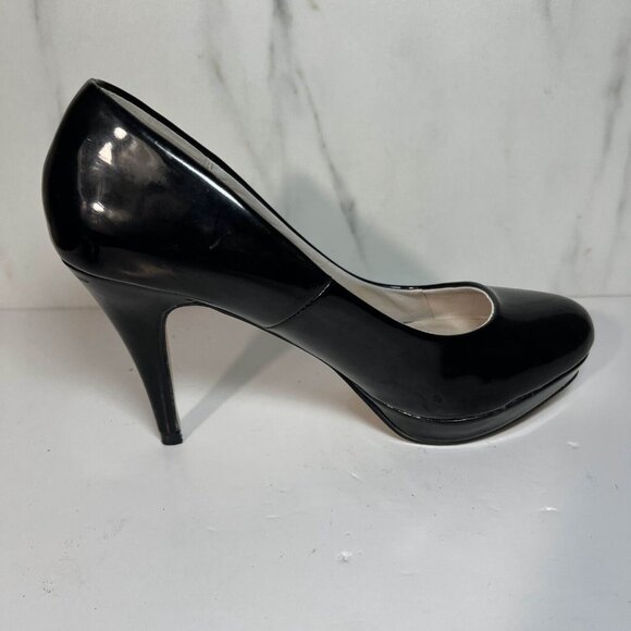 Aldo Pump Heels Womens Size 6.5 Black Platform Stiletto Patent Leather - Picture 4 of 10